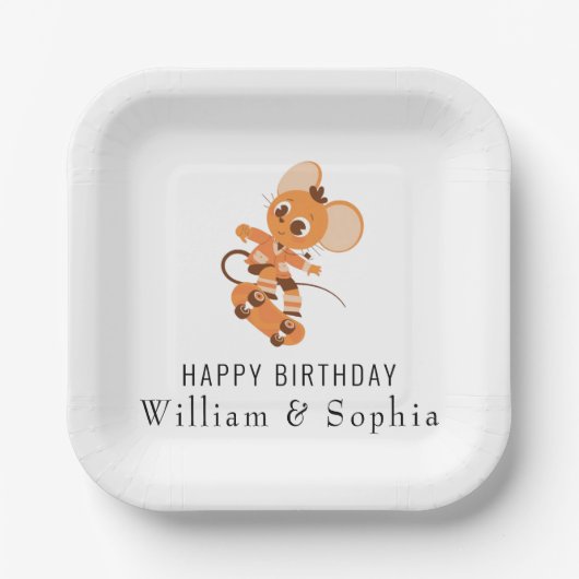 Happy Birthday Paper Tellers - Custom Image & Text Pappteller (Vorderseite)