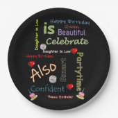 Happy Birthday Paper Tellers Daughter in Law Pappteller (Vorderseite)