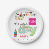 Happy Birthday Paper Tellers FUN Cupcake Pappteller (Vorderseite)