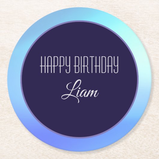 "Happy Birthday" Paper Untersetzer (Vorderseite)