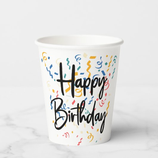 Happy Birthday Pappbecher (Rückseite)