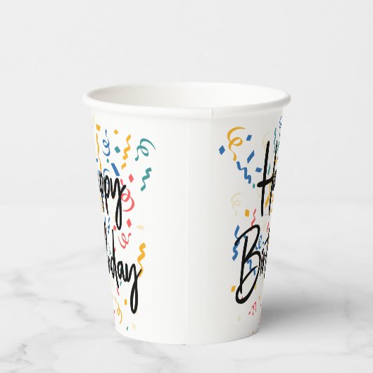 Happy Birthday Pappbecher (Rechts)