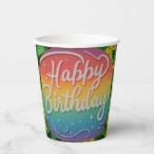 Happy Birthday Pappbecher (Vorderseite)