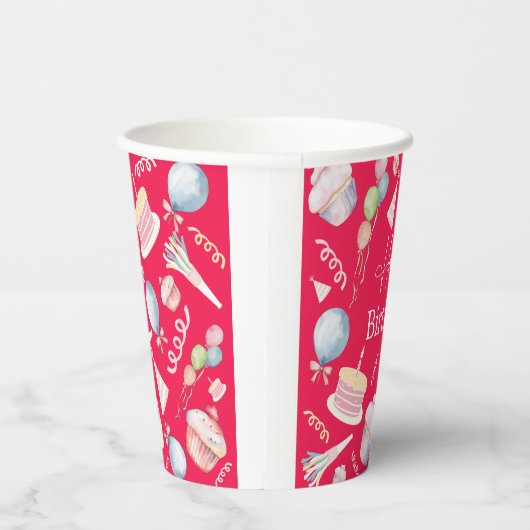 Happy Birthday Pappbecher (Rechts)