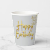 Happy Birthday Pappbecher (Vorderseite)