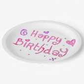 Happy Birthday Pappteller (Schrägansicht)