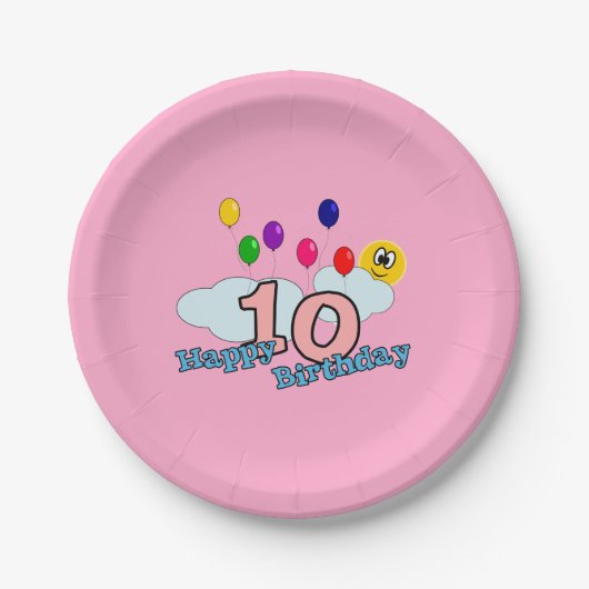 Happy Birthday Pappteller (Vorderseite)