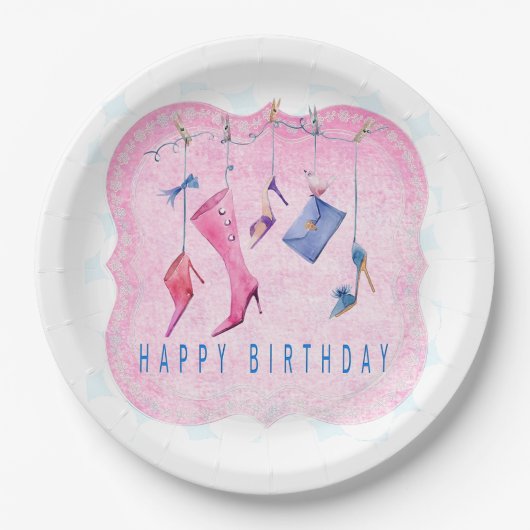 Happy Birthday Pappteller (Vorderseite)