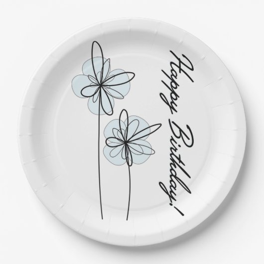 Happy Birthday Pappteller (Vorderseite)