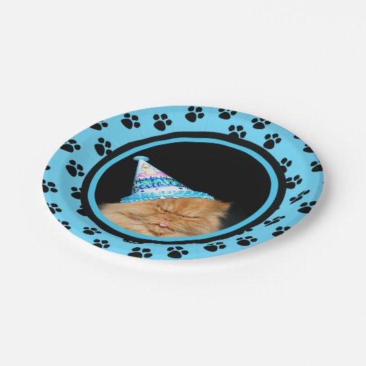 Happy Birthday Pappteller (Schrägansicht)