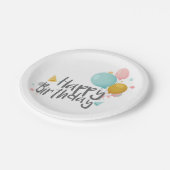 Happy Birthday Pappteller (Schrägansicht)