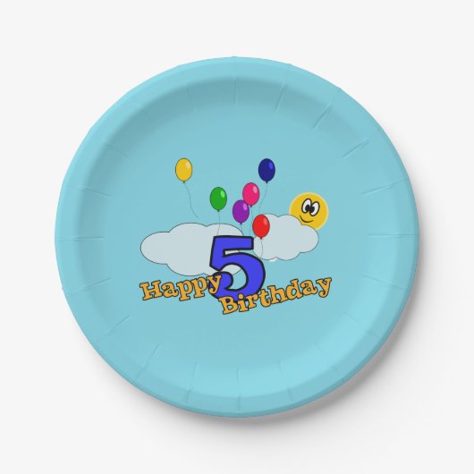 Happy Birthday Pappteller (Vorderseite)