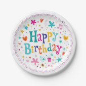 Happy Birthday Pappteller (Vorderseite)