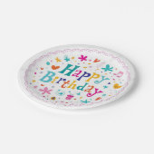 Happy Birthday Pappteller (Schrägansicht)