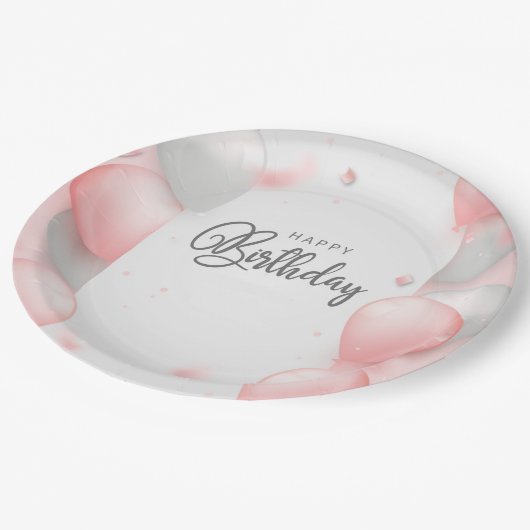 Happy Birthday Pappteller (Schrägansicht)