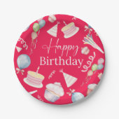 Happy Birthday Pappteller (Vorderseite)