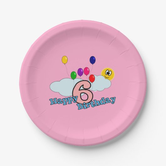 Happy Birthday Pappteller (Vorderseite)