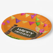Happy Birthday Pappteller (Schrägansicht)