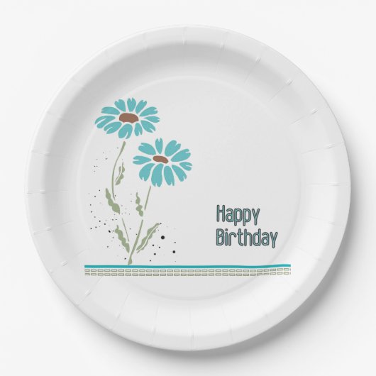 Happy Birthday Pappteller (Vorderseite)