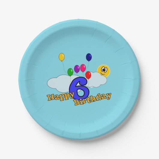 Happy Birthday Pappteller (Vorderseite)