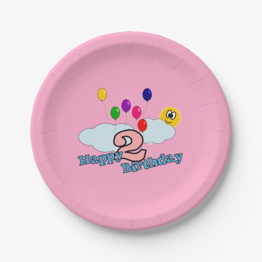 Happy Birthday Pappteller (Vorderseite)