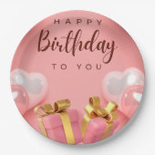 Happy Birthday Pappteller (Vorderseite)