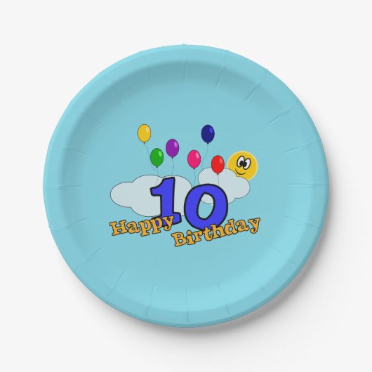 Happy Birthday Pappteller (Vorderseite)