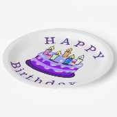 Happy Birthday Pappteller (Schrägansicht)