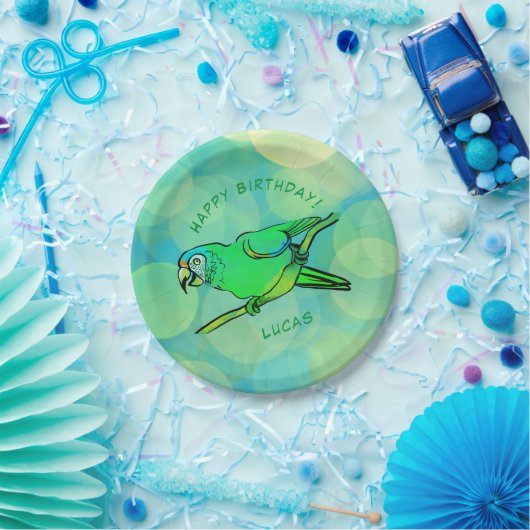 Happy Birthday Paprot Pappteller (Party)