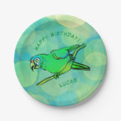 Happy Birthday Paprot Pappteller (Vorderseite)