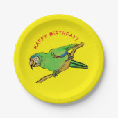 Happy Birthday Paprot Pappteller (Vorderseite)