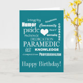 Happy Birthday/Paramedic/EMT Karte (Gelbe Blume)