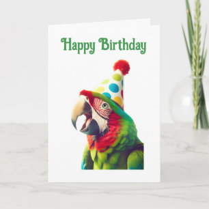 Happy Birthday Parrot Karte