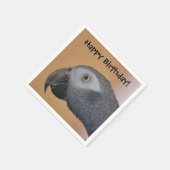 Happy Birthday Parrot Paper Napkin Serviette (Ecke)