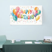 Happy Birthday Party Balloons Banner (Messeveranstaltung)