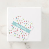 Happy Birthday Party Balloons Hats Pattern Geschenkanhänger (Beispiel)