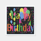 Happy Birthday Party Balloons Napkins Serviette (Vorderseite)