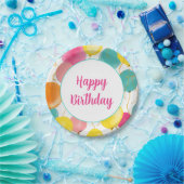 Happy Birthday Party Balloons Plate Pappteller (Party)