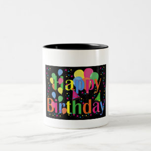 Happy Birthday Party Balloons Zweifarbige Tasse