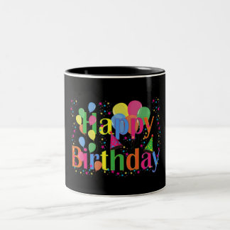 Happy Birthday Party Balloons Zweifarbige Tasse