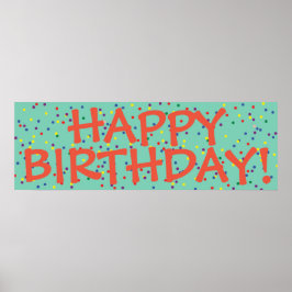 Happy Birthday Party Banner Poster