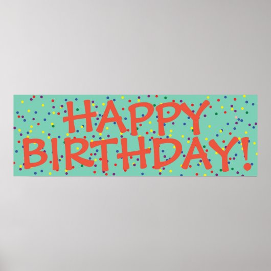 Happy Birthday Party Banner Poster (Vorne)