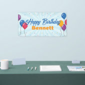 Happy Birthday Party Banner Signieren mit Balloons (Messe)