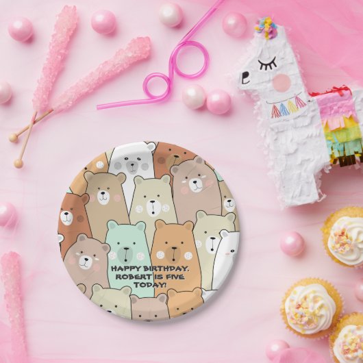Happy Birthday Party Bears Pappteller (Party)