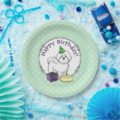 Happy Birthday (Party) Bichon Frise Hund - Niedlic Pappteller (Party)