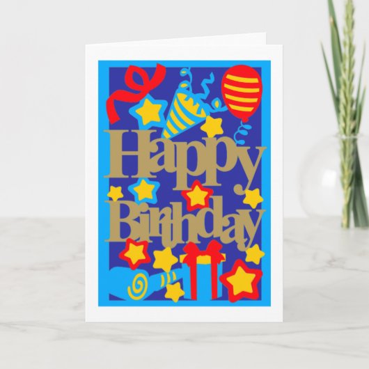 Happy Birthday Party Card Karte (Vorderseite)