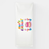 Happy Birthday Party Confetti 4x10 Vinyl Banner (Vertikal)