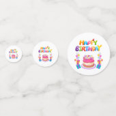 Happy Birthday Party Confetti Table Confetti Konfetti (Vorderseiten)