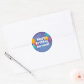Happy Birthday Party Dark Blue Balloons Sticker (Umschlag)