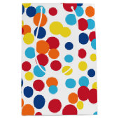 Happy Birthday Party Dots Geschenktasche Mittlere Geschenktüte (Vorderseite)